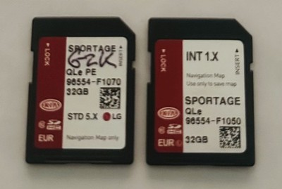 2x Kia Sportage QLe Navi Karte SD KARTE 32GB EUR 96554-F1070 und 96554-F1050