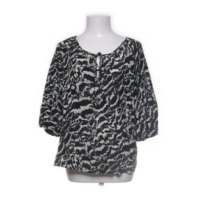 Vanilia, Bluse, Größe: 34, Blouse Puff sleeve top, Schwarz/Weiß #FBU