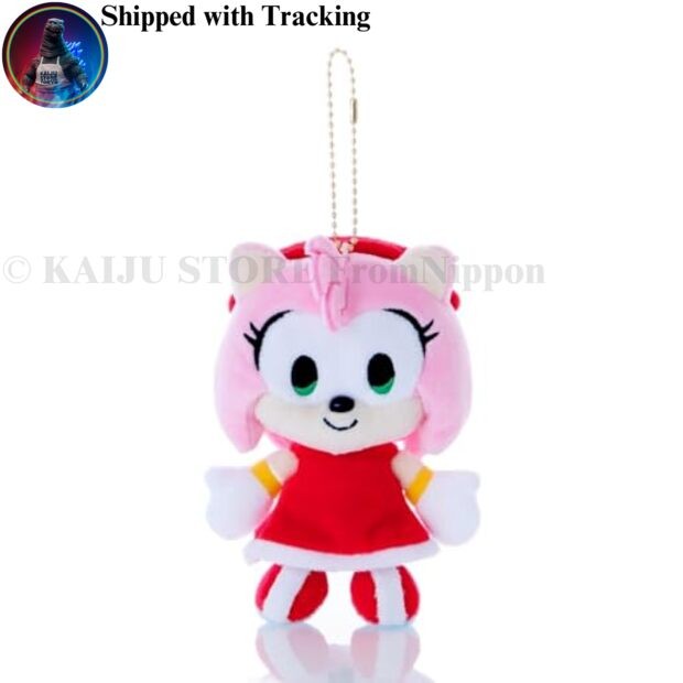 Llavero mascota de peluche Amy Rose favorito de SEGA Sonic & Friends mini juguete de peluche Japón