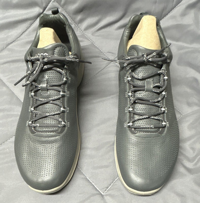 ECCO Biom Fjuel Men's Train Walking Shoe Dark Shadow- Gray Leather US 12 EU 46