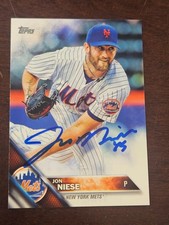 2016 Topps JON NIESE Mets In-Person Signed AUTO Autographed