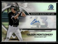 2023 Bowman #BTP-43 Colson Montgomery Bowman Scouts Top 100 Autographs #/99