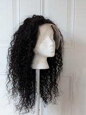 Long Spiral Curly Wig Dark Brown/Natural Black Lace Front Adjustable Cap NWOT