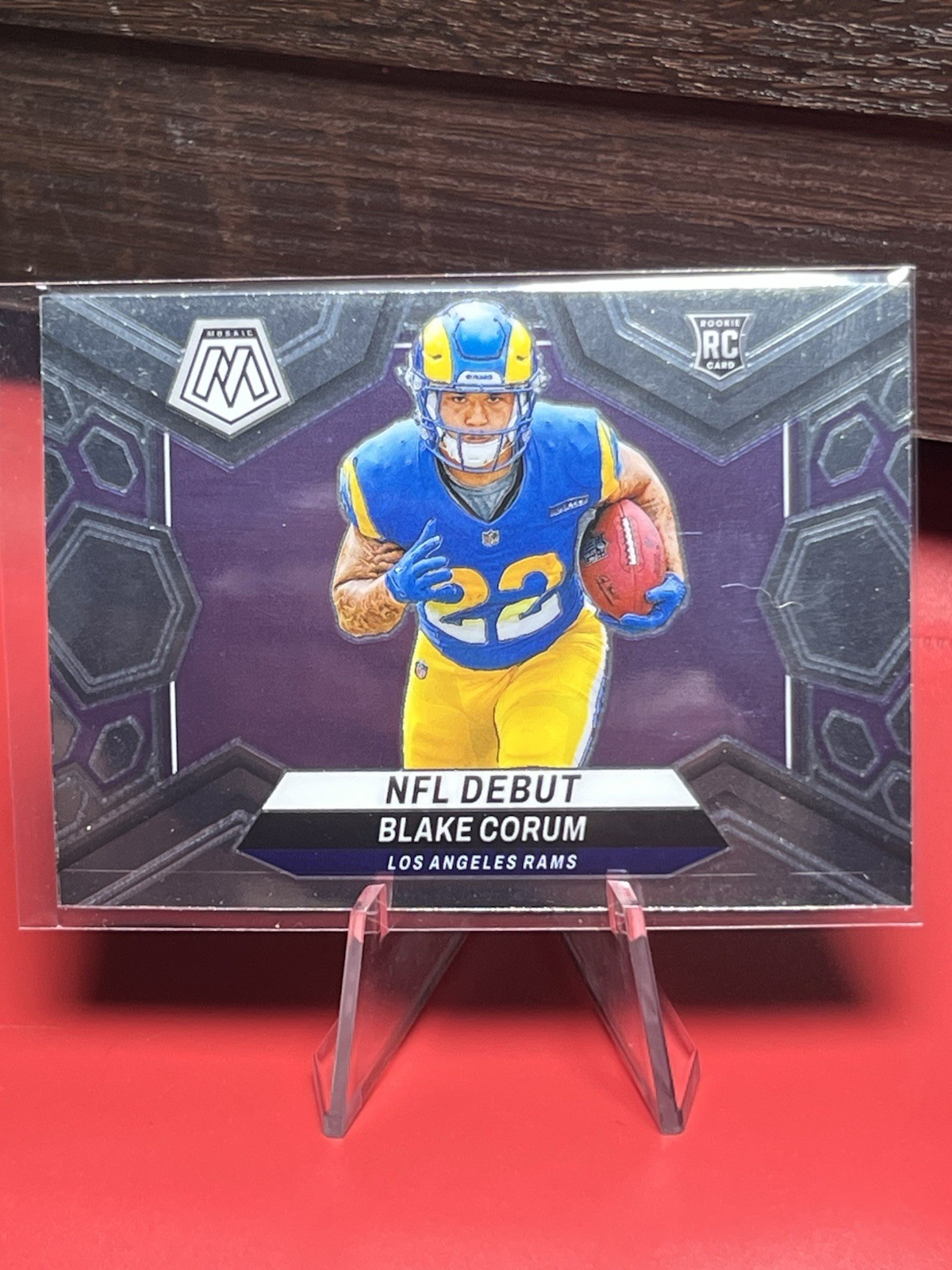 2024 Panini Mosaic Football Blake Corum NFL Debut Rookie RC Los Angeles Rams