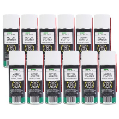 KOKA 12x Starthilfe-Spray 400ml Kalt-Start Auto Motor-Start Pilot Starter-Spray