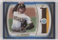 2021 Topps Definitive Collection Jumbo Relic Blue 17/30 Chris Paddack 0b2