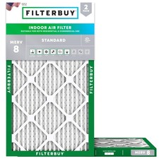 15x30x1 Air Filter MERV 8 - Dust  Allergy Defense 2-Pack  Pleated HVAC AC Fi