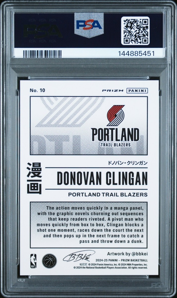 2024-25 Panini Prizm - Manga Donovan Clingan #10 (RC) for sale