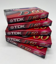  5 NEW TDK D60 Blank Audio Cassette Tapes IEC I TYPE I High Output Normal Bias