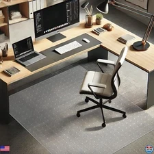 Azadx 60"x48" Large Chair Mat for Carpet - Durable Desk Mat for Low Pile Carpets