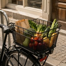 Rear Bike Basket Large Size Electric Bike Basket Heavy Duty for Shopping