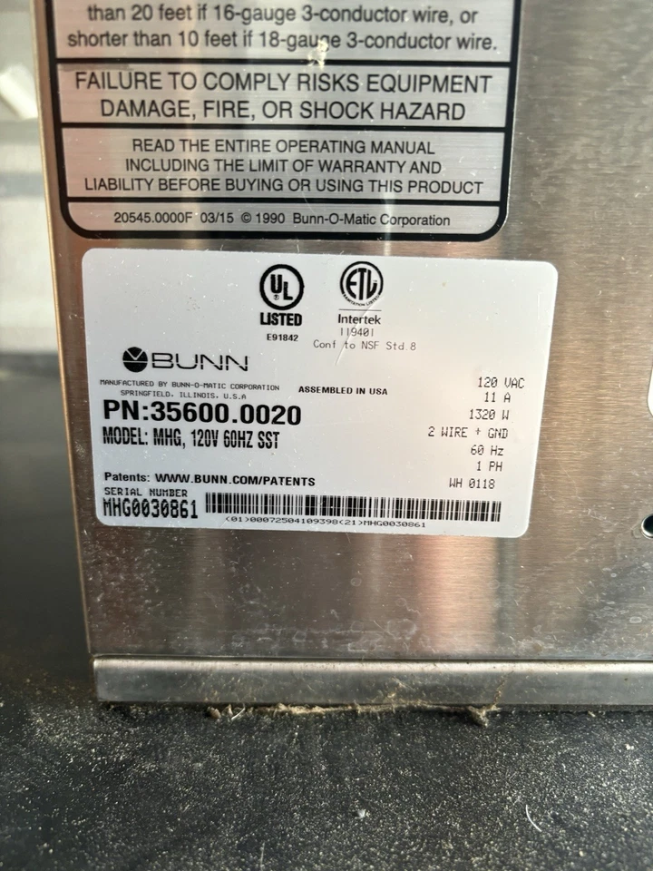 MOLINILLO DE CAFÉ CON TOLVA BUNN DUEL Foto 3 de 4