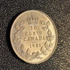 1931 Canada 10 Cents - Lustrous coin King George  **Free Shipping**