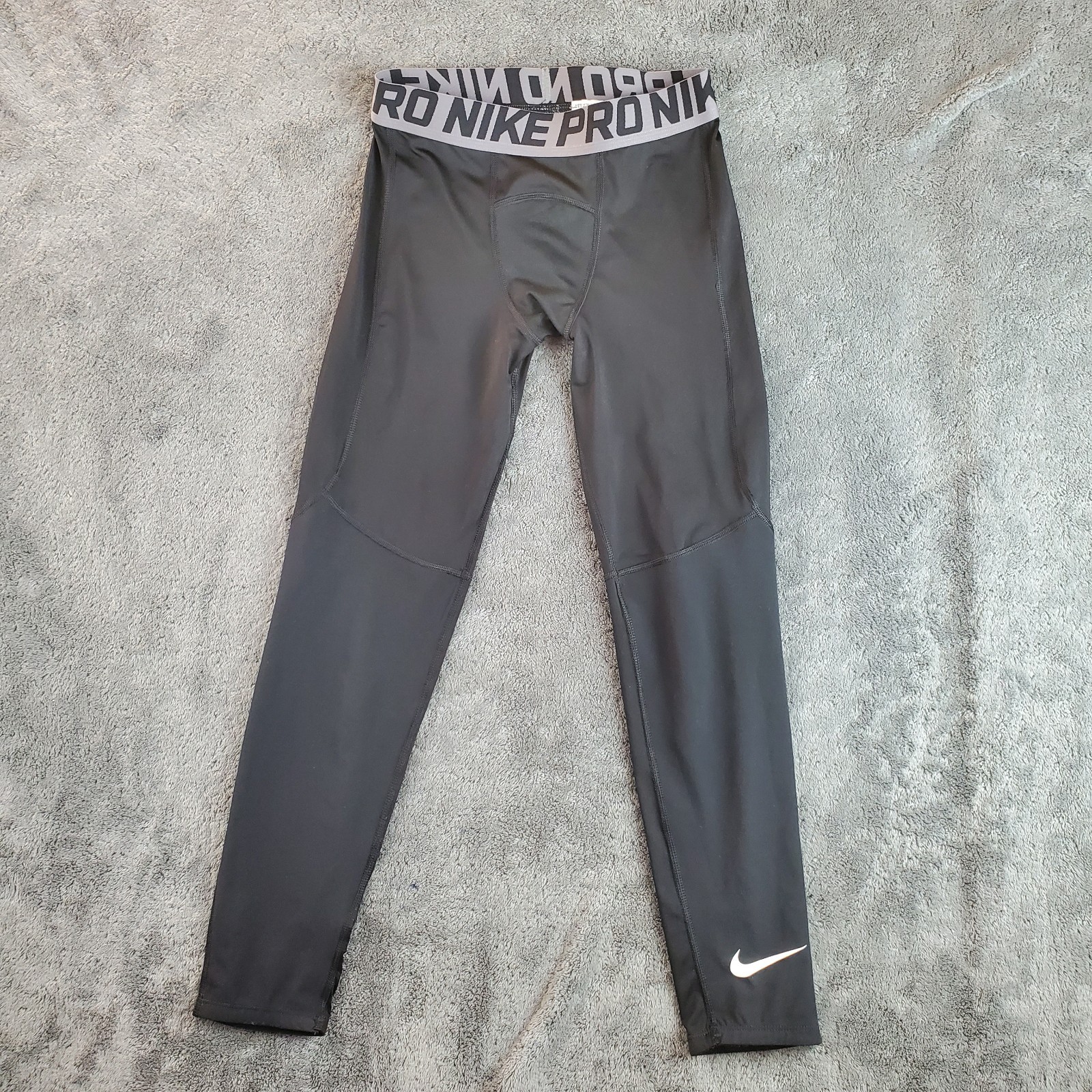 Nike Pro Tights Boys M Black Training Pants Tight Fit Gym Dri Fit BV3516-010