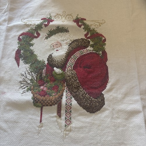CROSS STITCH by LAVENDER AND LACE - SANTA Gift Of Peace 30x17” Finished