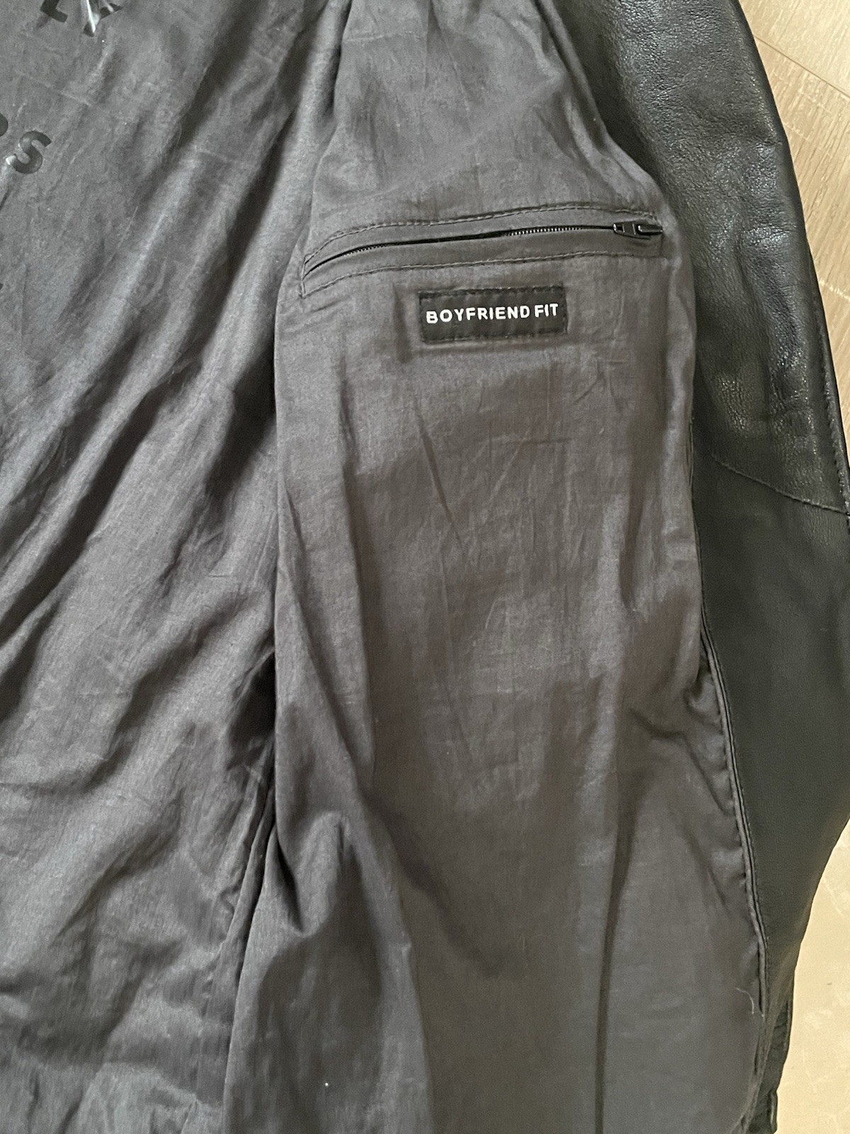 Mauritius  AUTHENTIC lamb Leather Jacket Black size US 8/EU medium Biker Style image 5