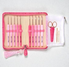 Tulip ETIMO Rose Crochet Hook Set TER-001 Pink Grip Case Japan