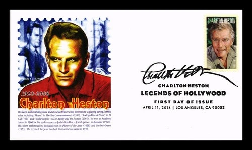 US COVER PANDA CACHET CHARLTON HESTON PICTORIAL CANCEL FIRST DAY OF ISSUE