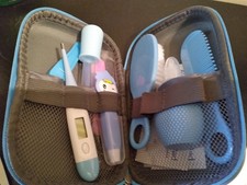 New Without Tags Newborn Baby Care Kit. Blue Case Included.