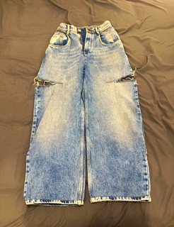 Pantalones de mezclilla desgastados lavado claro tiro alto pierna ancha Maison Margiela talla 1