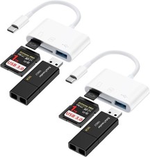 USB C SD Card Reader for iPhone 16e/16/16 Pro/16 Pro Max/16 Plus/15,iPad...