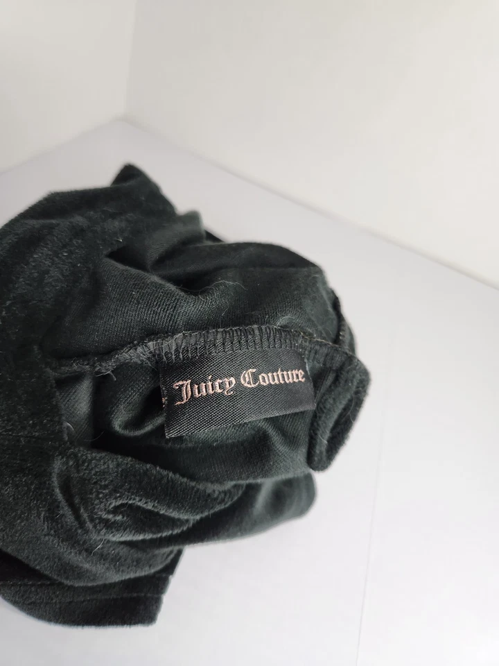 Sudadera con Capucha Juicy Couture Terciopelo Negro Estrás “Juicy” Perro Talla M Foto 4 de 4