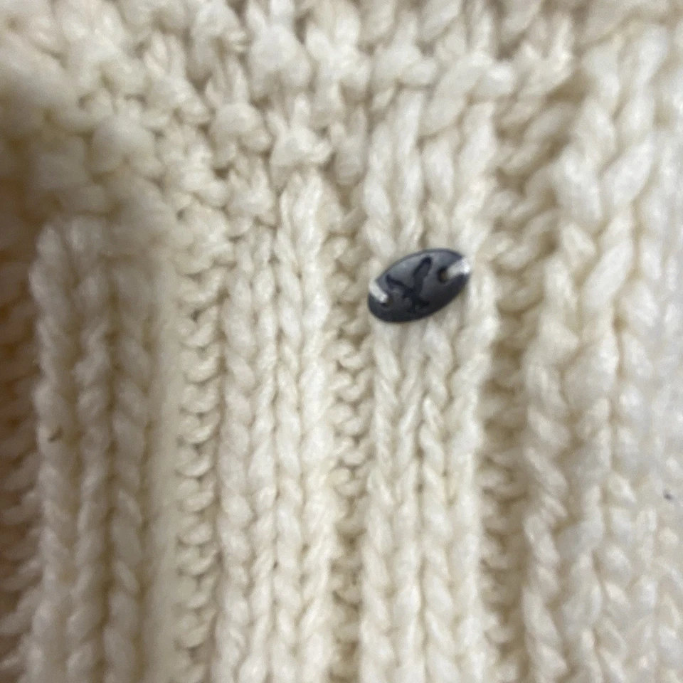 Свитер женский American Eagle XS кремовый кабель вязаный коренастый полиэстер большого размера - Изображение 4 из 4