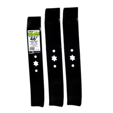 3 Blade Mulching Set for Many 46 In. Cut MTD, Cub Cadet, Troy-Bilt Mowers Replac