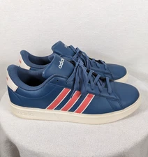 ADIDAS Grand Court 2.0 Tennis Sneaker Men's Size US 12 Blue IH4806 Three Stripe