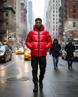 Canada Goose Men's Sz L Crofton Puffer Jacket Red Bubble Coat