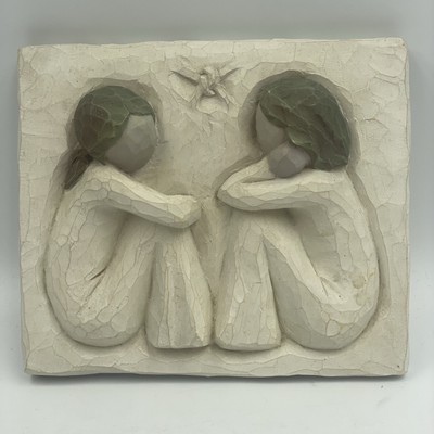 Willow Tree Freundschaft ''Forever True, Forever Friends'' Wandrelief 4''x5'' (2001)