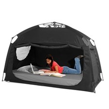 Indoor Instant Privacy Bed Tent for Sleeping,Quick Set-up Bed Tw" Black