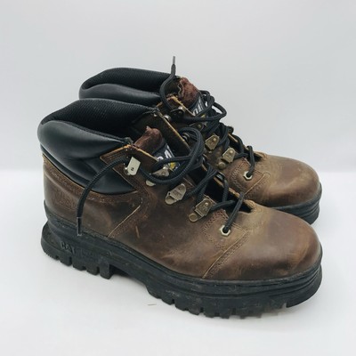 Caterpillar Sz 10 Men\'s Dark Brown Leather Boots Work Steel Toes Oil Waterresist CAT Men main image 4