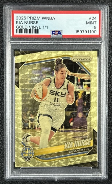 1/1 KIA NURSE PSA 9 2025 PANINI WNBA PRIZM #24 GOLD VINYL PRIZMS 1/1 SKY