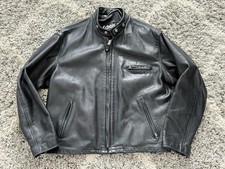 Giacca Moto Schott NYC 641 Uomo Singolo Pilota Pelle Taglia 48 Nera