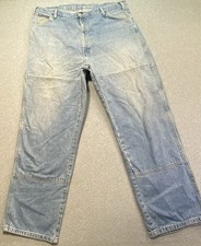 Dickies Double Knee Workwear Light Washed Classic Blue Jeans Men  s 38x30 Denim