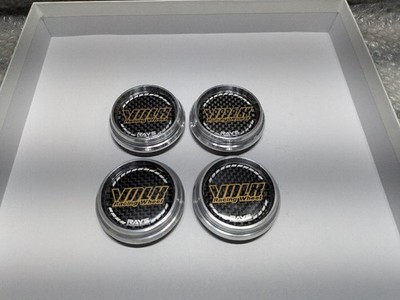 Rays Volk Racing Center Cap Carbon Set Of 4 Te37 Ce28 Re30 Out Print Rare