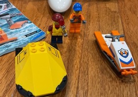 RETIRED LEGO City Coast Guard 60164 Sea Rescue Plane Complete Set