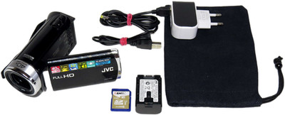 JVC GZ-E205BE Full HD Camcorder, Touch-Panel-LCD, 40x Zoom, Ideal für Urlaub