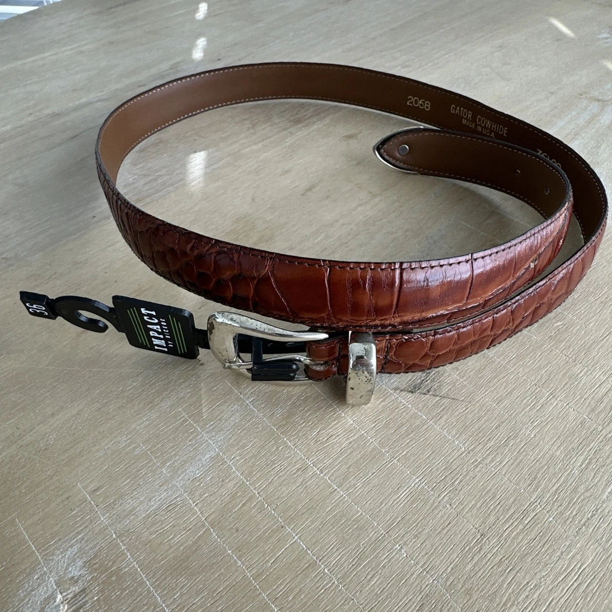 Crocodile Brown Belts for Men for sale | eBay display picture 1