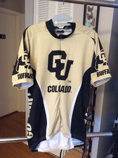 Colorado Buffaloes Gold and Black Bicycle Cycling Jersey Adult Extra Large XL