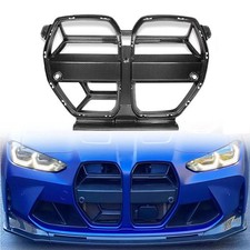 For BMW M3 G80 M4 G82 G83 2021-24 Real Dry Carbon Fiber Bumper Nose Grill Grille