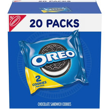 OREO Chocolate Sandwich Cookies, 20 Snack Packs 2 Cookies Per Pack