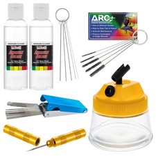 Deluxe Airbrush Cleaning Kit, 3 in 1 Airbrush Clean Pot, Holder Brushes Set