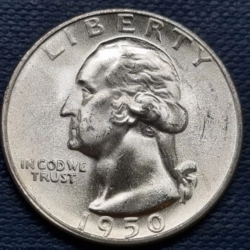 1950 S Washington Quarter 25c Silver BU UNC GEM Brilliant Uncirculated #97363