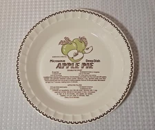 Vintage 1983 Royal China Co. Apple Pie 11" Dish Plate With Recipe USA