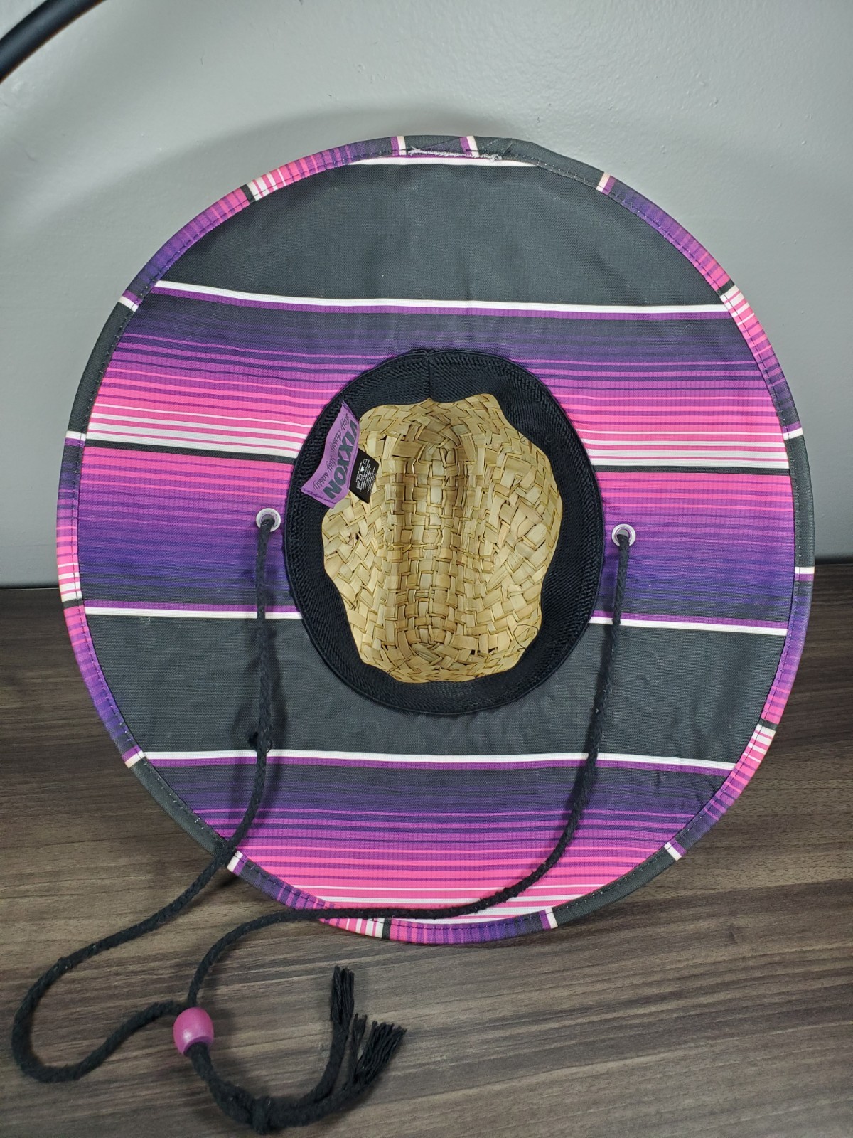 RARE Dixxon Flannel Vixxon Straw Hat w/ Rope Seaside Sun Cap Summer Ladies Women image 3