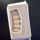 3D Iridescent Press On Nails (Nude) Coffin Shaped Medium Length — photo 1