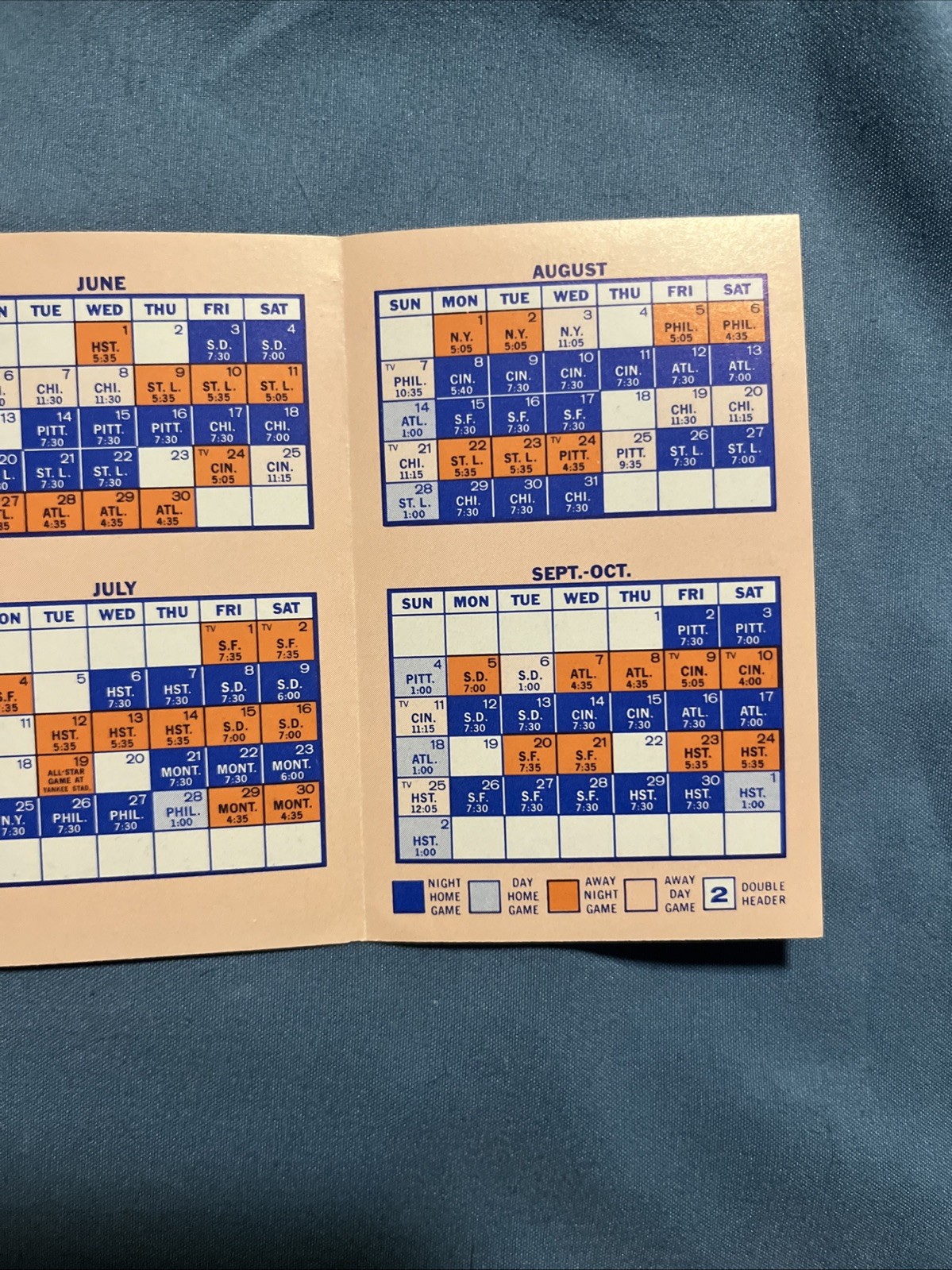 POCKET SCHEDULE MLB 1977 LOS ANGELES DODGERS UNION 76 “SPIRIT of 76”