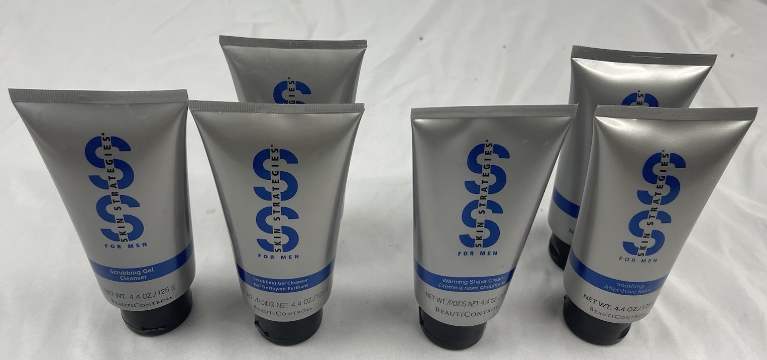BeautiControl Skin Strategies For Men NEW 6 Bundle Cleanser Shave Cream Balm